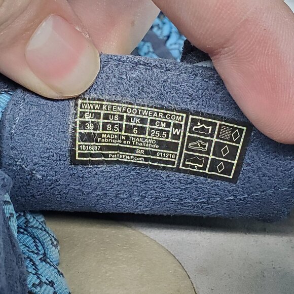 Keen Shoes Womens Size 8.5 Blue Textile Uneek Braided Bungee Shoes *Read* - Picture 8 of 9